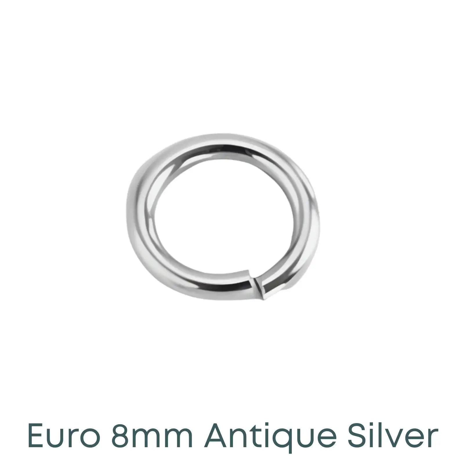 Euro 8mm Jump Rings, 18 Gauge, 20 Pcs.