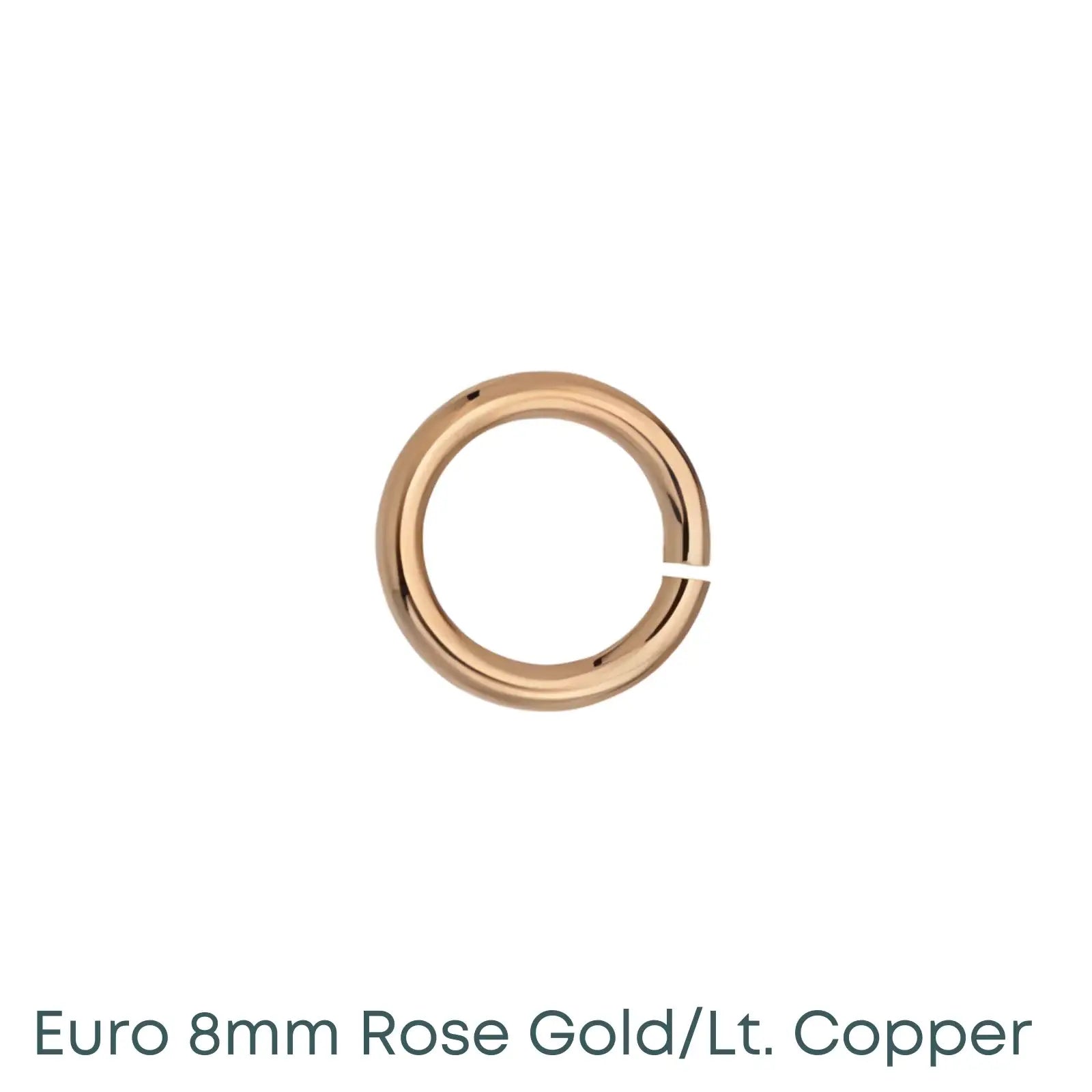 Euro 8mm Jump Rings, 18 Gauge, 20 Pcs.