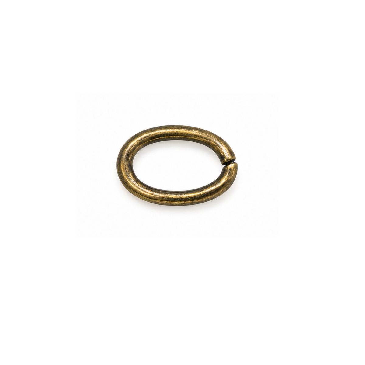 Euro Small Oval Jump Ring in Antique Brass finish, 22 gauge, 4x3mm O.D.