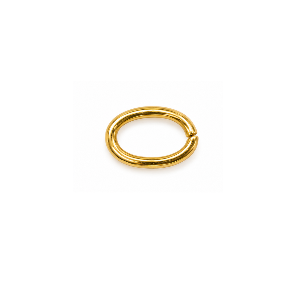 Euro Small Oval Jump Ring in Gold finish, 22 gauge, 4x3mm O.D.