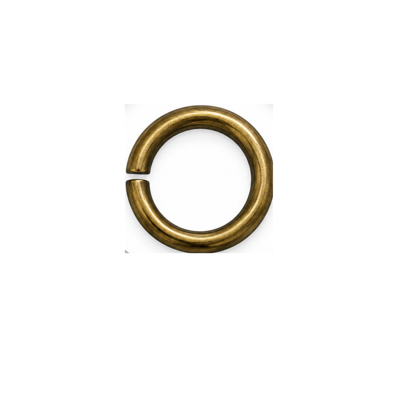 Euro 8mm Round Open Jump Ring in Antique Brass finish, 18 gauge.