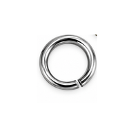 Euro 8mm Round Open Jump Ring in Antique Silver finish, 18 gauge.