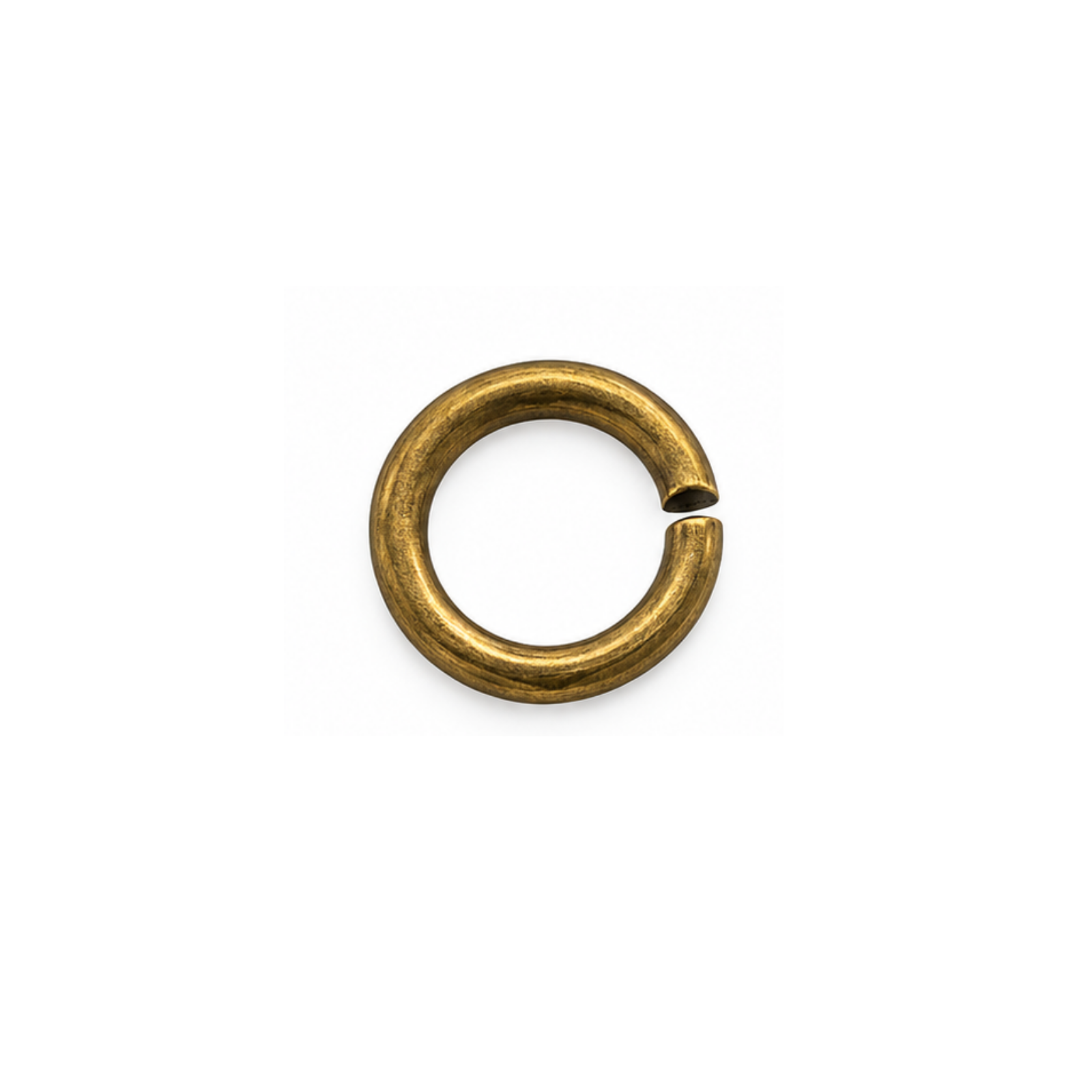 Euro 4mm Round Open Jump Ring in Antique Brass finish, 21 gauge.