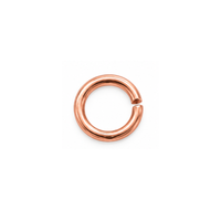 Euro 4mm Round Open Jump Ring in Copper finish, 21 gauge.