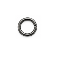Euro 4mm Round Open Jump Ring in Gunmetal finish, 21 gauge.
