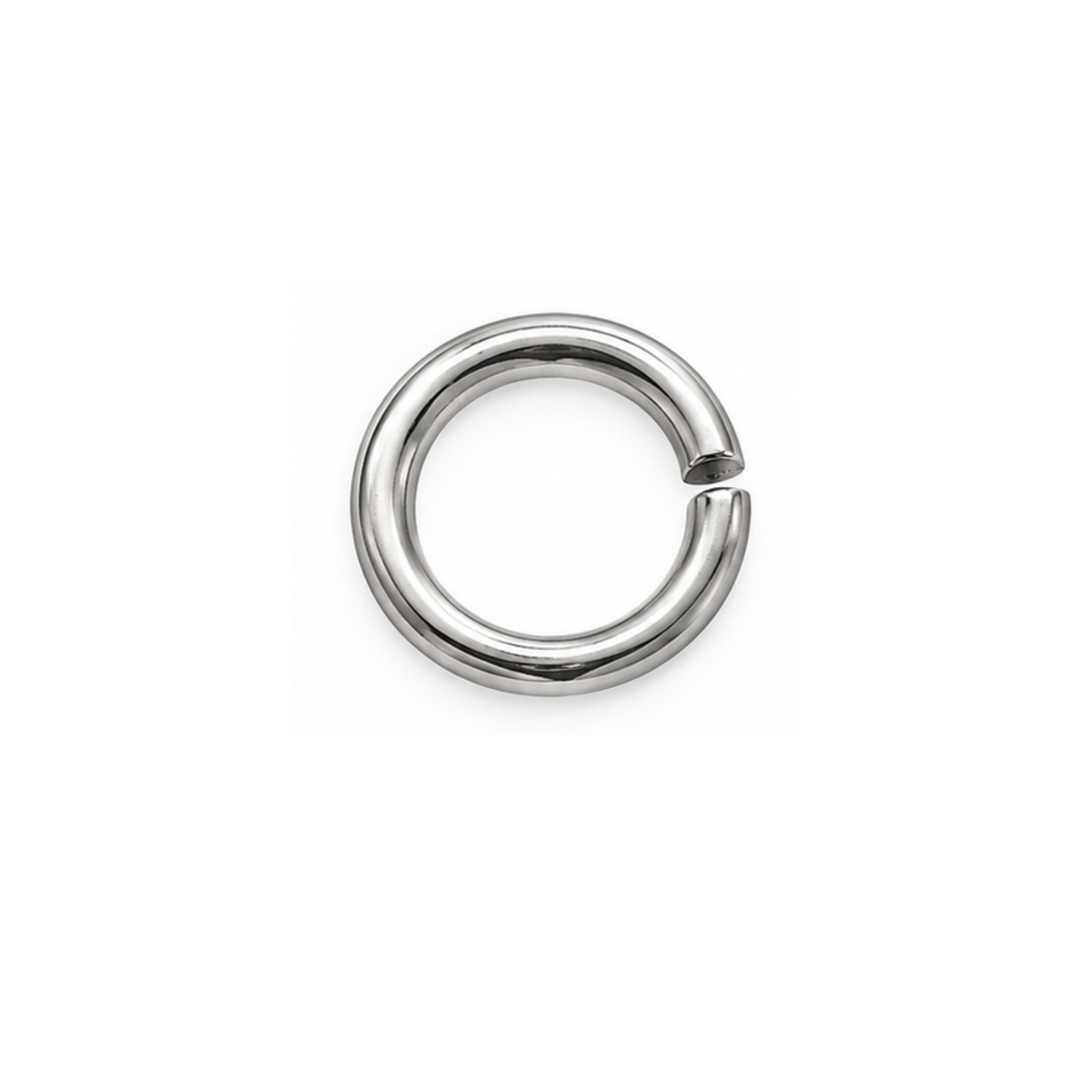 Euro 4mm Round Open Jump Ring in Silver Plate finish, 21 gauge.