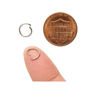 Euro Round Open Jump Rings, 316 Stainless Steel, 20 Gauge, 8mm O.D., 25 Pieces