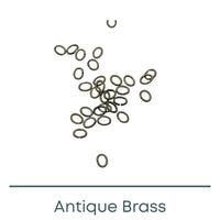 Euro Small Oval Jump Rings, 22 Gauge, 55 Pcs