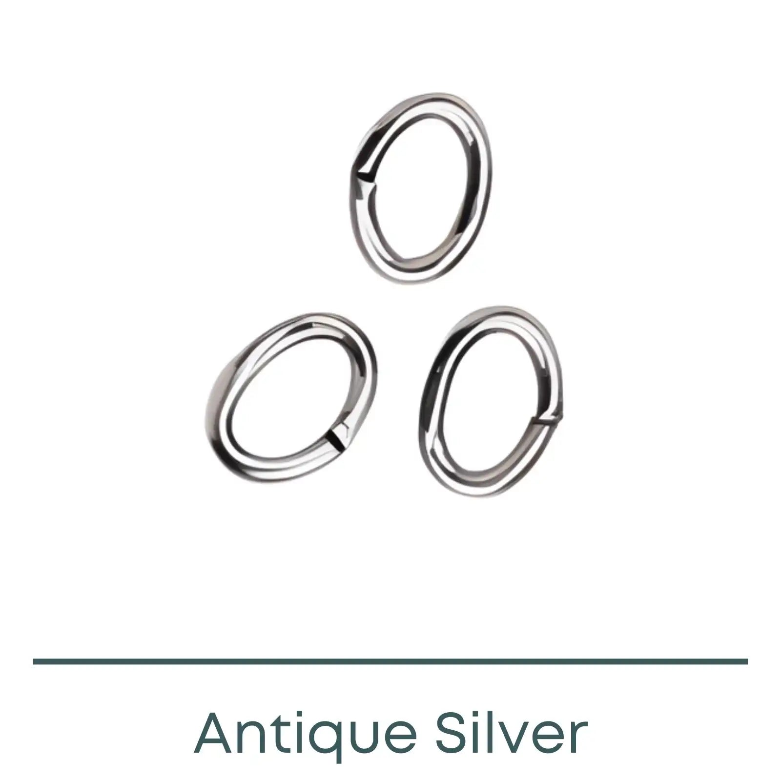 Euro Small Oval Jump Rings, 22 Gauge, 55 Pcs