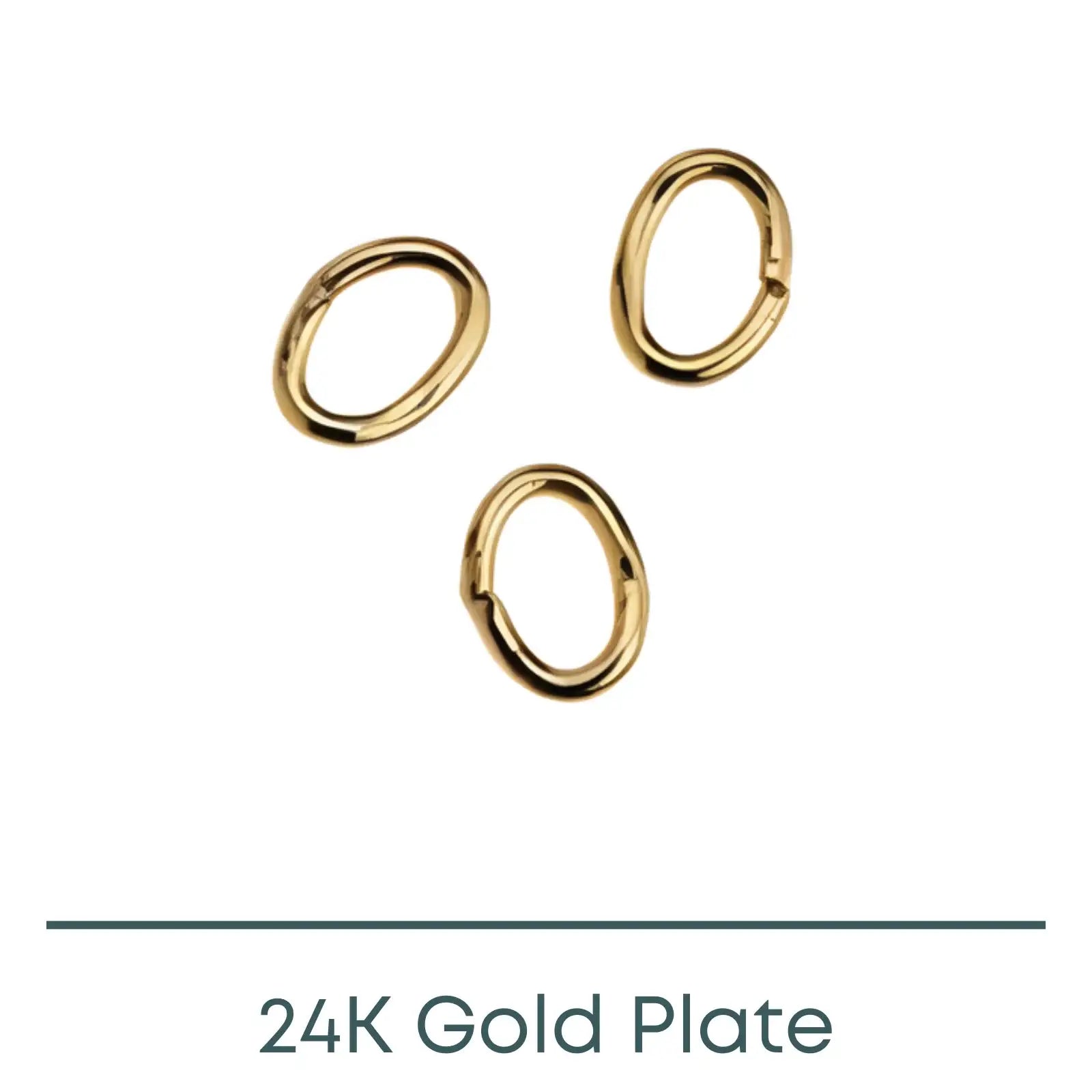 Euro Small Oval Jump Rings, 22 Gauge, 55 Pcs