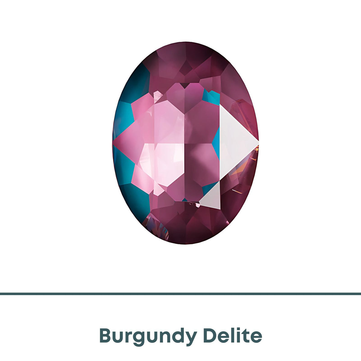 Brilliance Crystal, 4120 (14x10mm) Oval Faceted Fancy Stones, Burgundy Delite - The Argus Collection