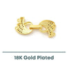 Nouveau Swirl, Cubic Zirconia, 2-Strand Foldover Clasp - The Argus Collection