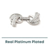 Nouveau Swirl, Cubic Zirconia, 2-Strand Foldover Clasp - The Argus Collection