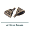 Tibetan Style Bails with Vertical Loop, 3 Finishes - The Argus Collection