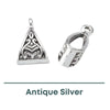 Tibetan Style Bails with Vertical Loop, 3 Finishes - The Argus Collection