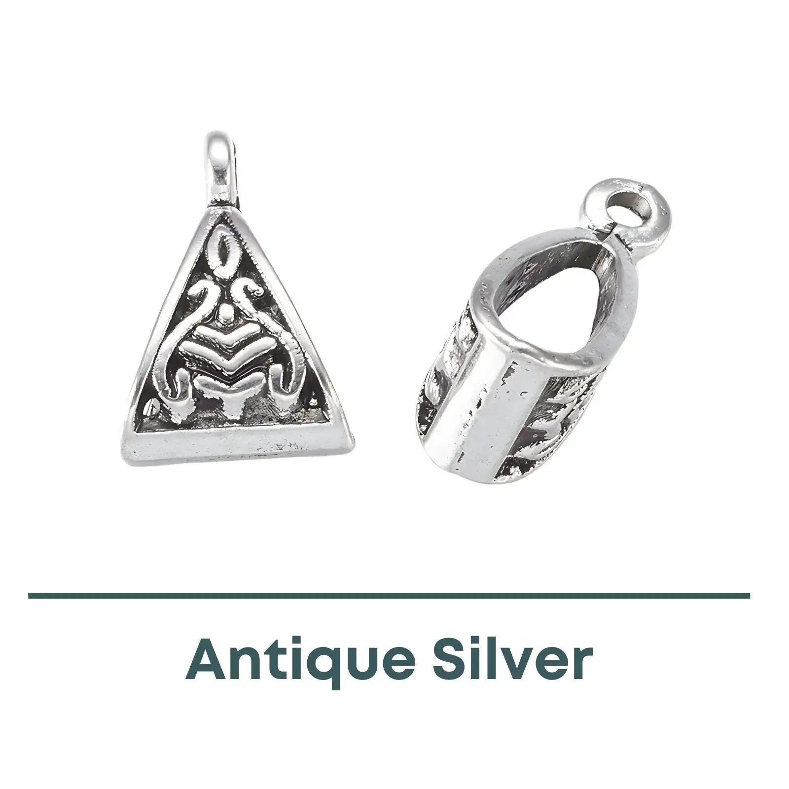 Tibetan Style Bails with Vertical Loop, 3 Finishes - The Argus Collection