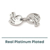 Nouveau Swirl, Cubic Zirconia, 2-Strand Foldover Clasp - The Argus Collection