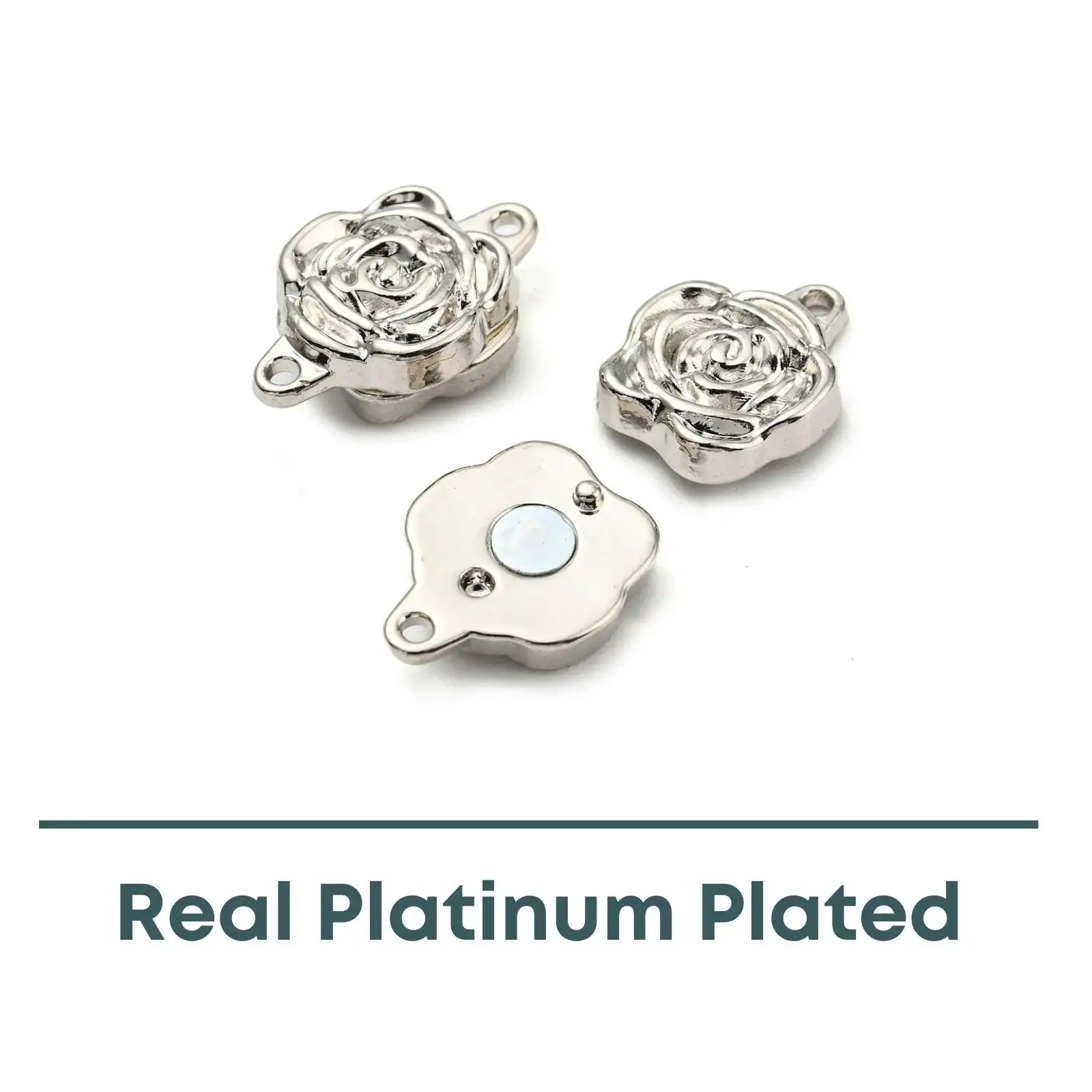 Petite Flower, 1-Strand Magnetic Clasp, 2 Finishes - The Argus Collection