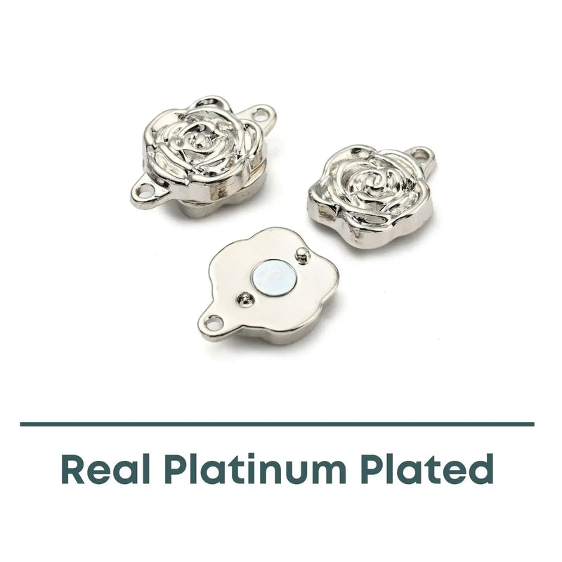 Petite Flower, 1-Strand Magnetic Clasp, 2 Finishes - The Argus Collection