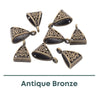 Tibetan Style Bails with Vertical Loop, 3 Finishes - The Argus Collection