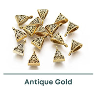 Tibetan Style Bails with Vertical Loop, 3 Finishes - The Argus Collection