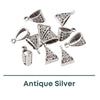 Tibetan Style Bails with Vertical Loop, 3 Finishes - The Argus Collection