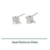 Rose Cubic Zirconia Studs, 2 Pair - The Argus Collection