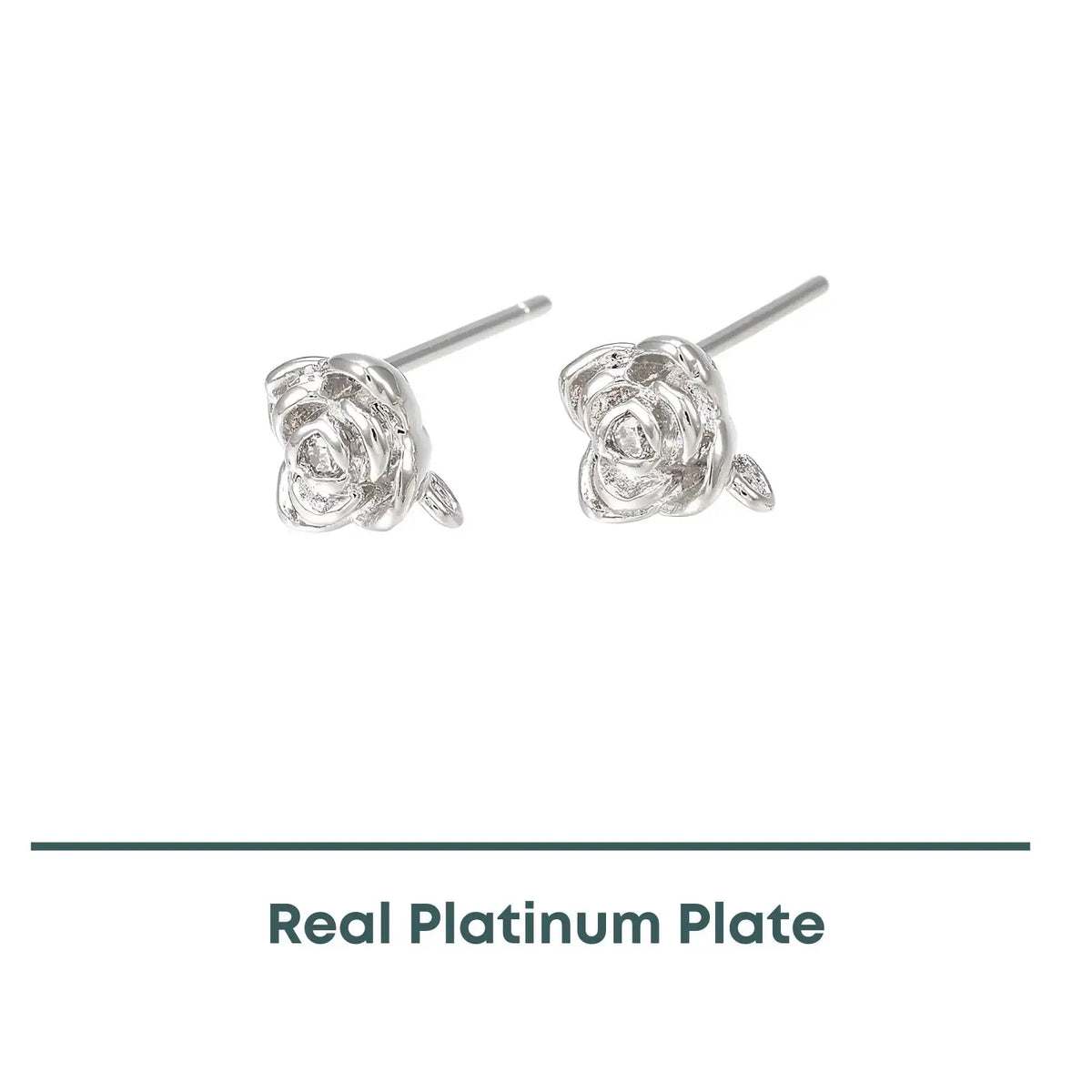Rose Cubic Zirconia Studs, 2 Pair - The Argus Collection