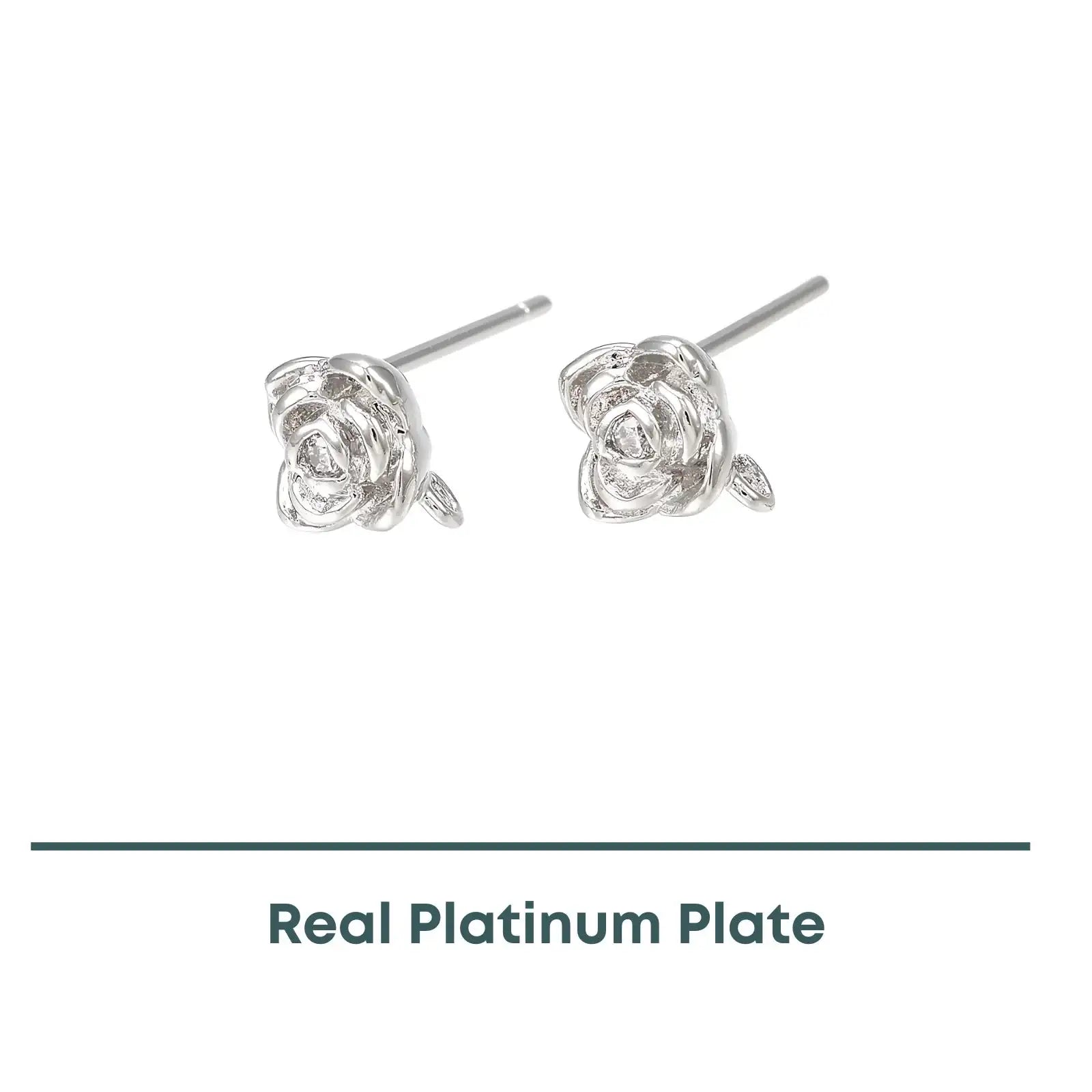 Rose Cubic Zirconia Studs, 2 Pair - The Argus Collection