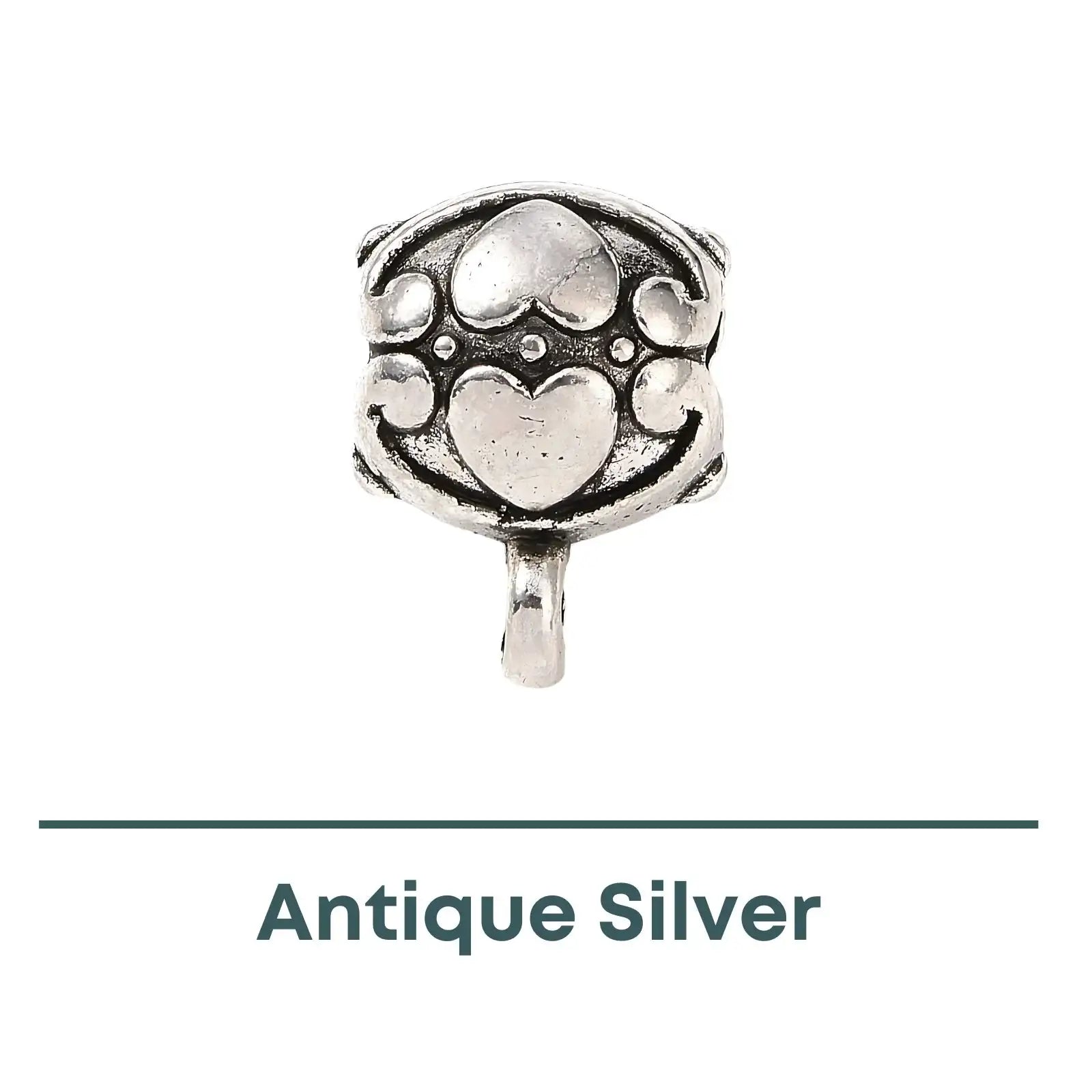 Turtle Love Bail, Antique Silver, 2 or 10 Pieces - The Argus Collection