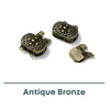 Lacey 2-Strand Box Clasp with Heart Motif, 1 Piece - The Argus Collection