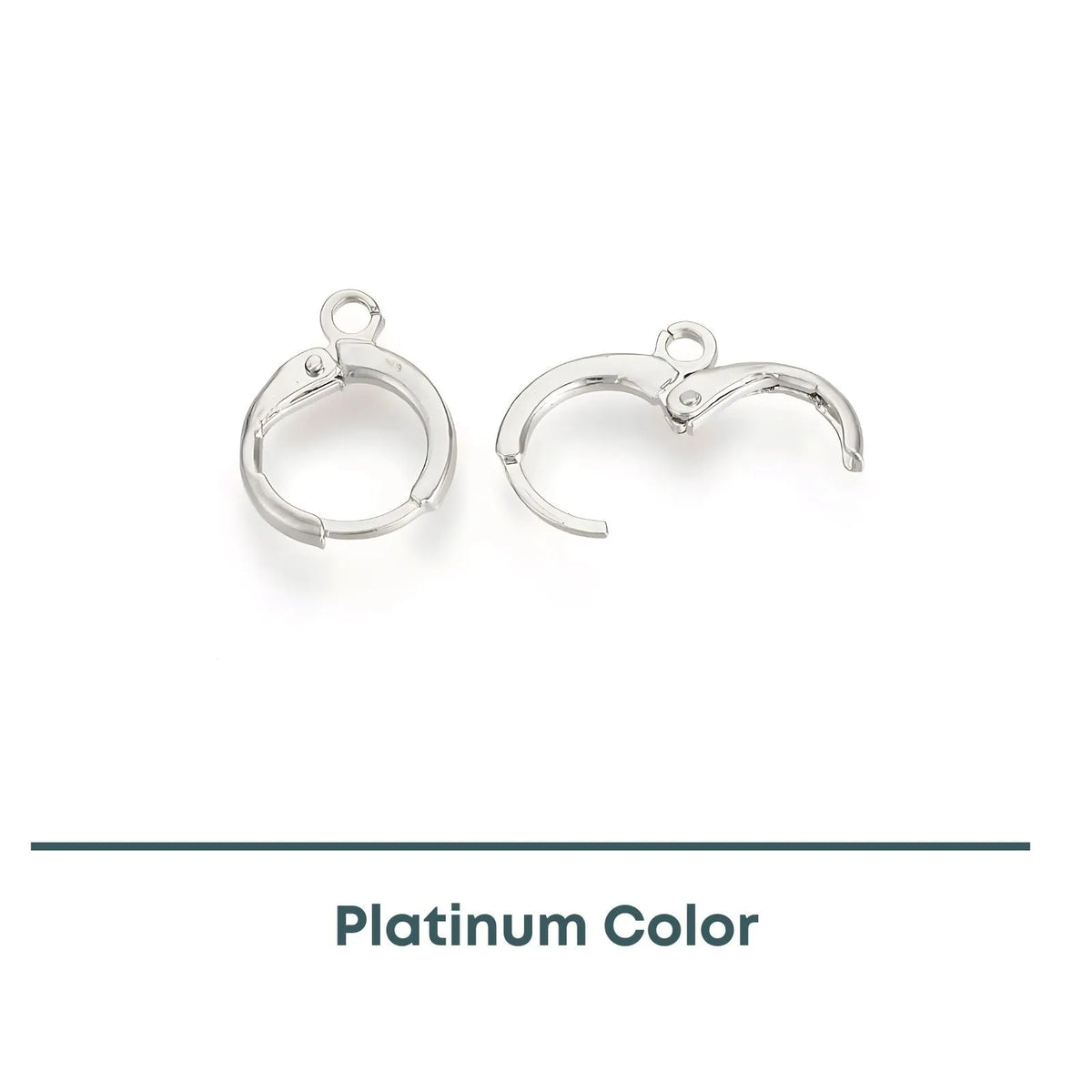 Round Leverbacks, Plated Eco-friendly Brass, 5 Pair, Small Size - The Argus Collection