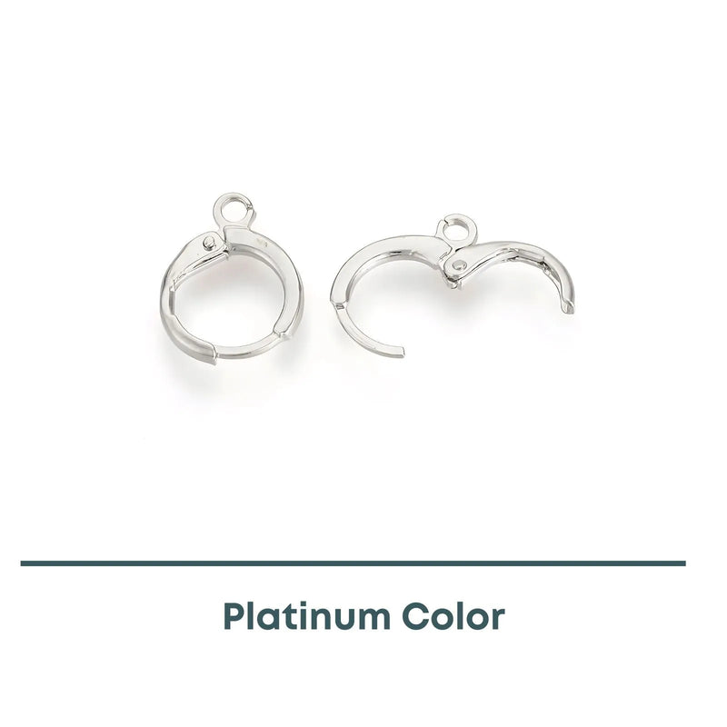 Round Leverbacks, Plated Eco-friendly Brass, 5 Pair, Small Size - The Argus Collection
