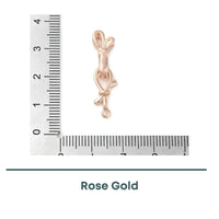 Bowknot Foldover Clasp, 1-Strand, Precious Metal Plating - The Argus Collection