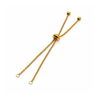 Adjustable Bolo Bracelet Chain With Ball Ends - Adjustable Bolo Bracelet Chain With Ball Ends - Gold Plate 1 PCS , The Argus Collection