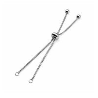 Adjustable Bolo Bracelet Chain With Ball Ends - Adjustable Bolo Bracelet Chain With Ball Ends - Stainless Color , The Argus Collection