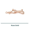 Bowknot Foldover Clasp, 1-Strand, Precious Metal Plating - The Argus Collection