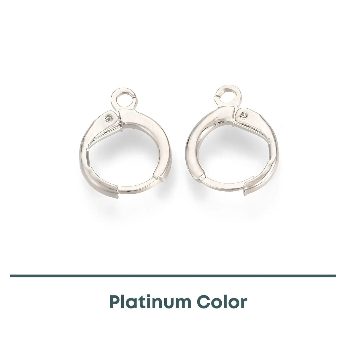 Round Leverbacks, Plated Eco-friendly Brass, 5 Pair, Small Size - The Argus Collection