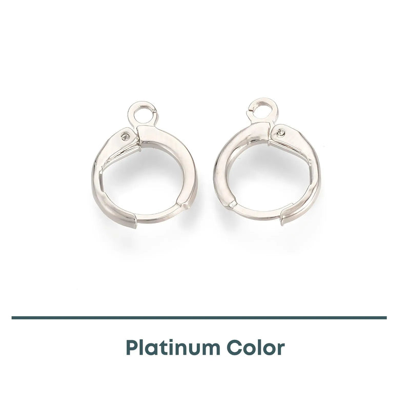 Round Leverbacks, Plated Eco-friendly Brass, 5 Pair, Small Size - The Argus Collection