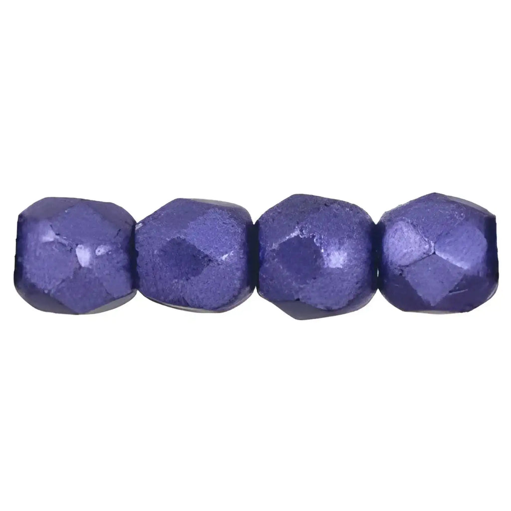 Fire Polish Beads, 2mm, Saturated Metallic Ultra Violet, 50 pieces ...