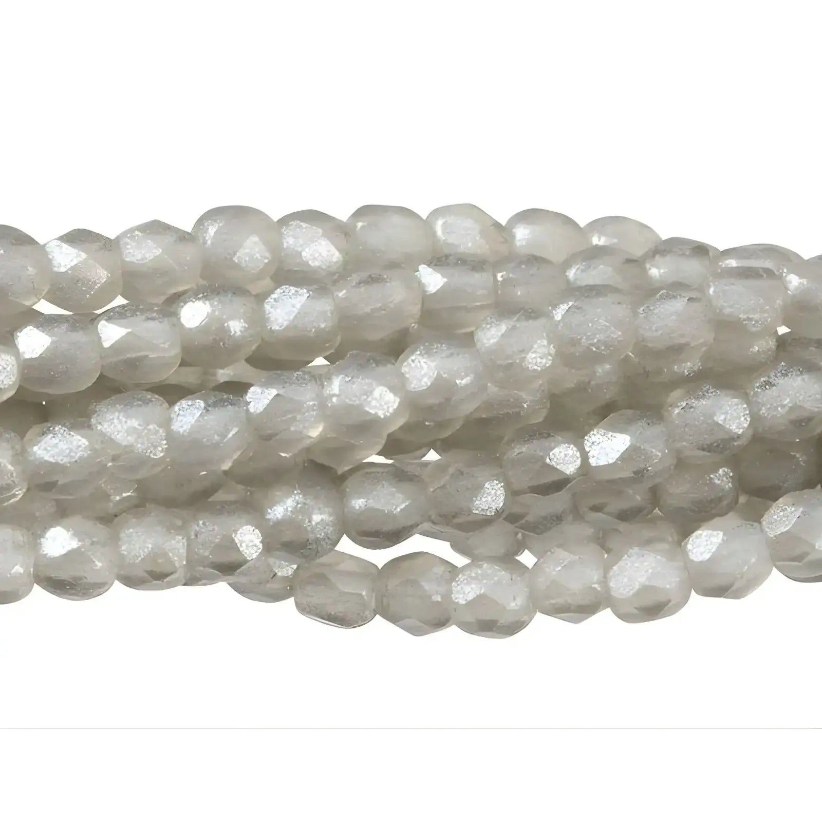 Fire Polish Beads, 2mm, Flash Pearl Black Diamond - The Argus Collection