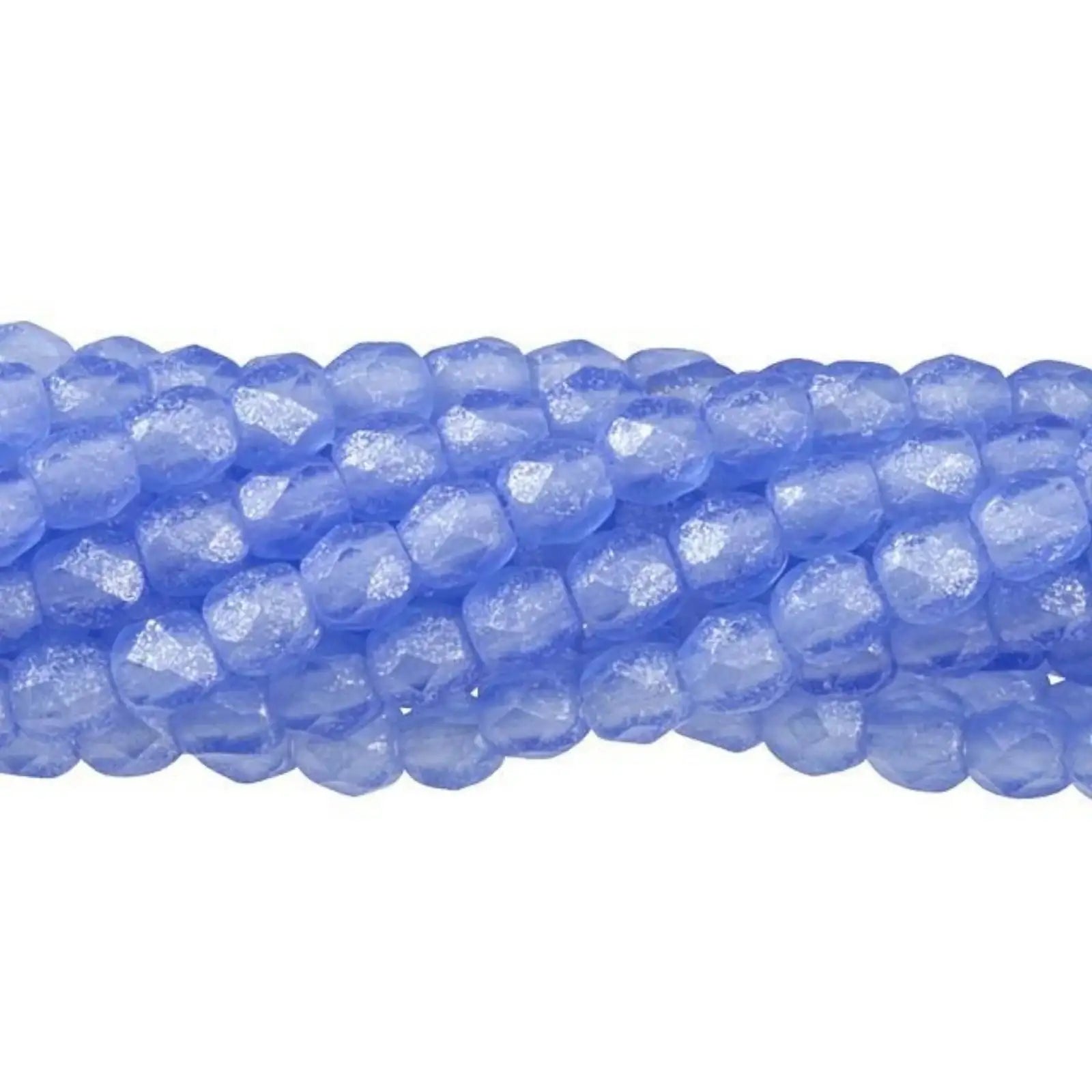 Fire Polish Beads, 2mm, Flash Pearl Sapphire - The Argus Collection