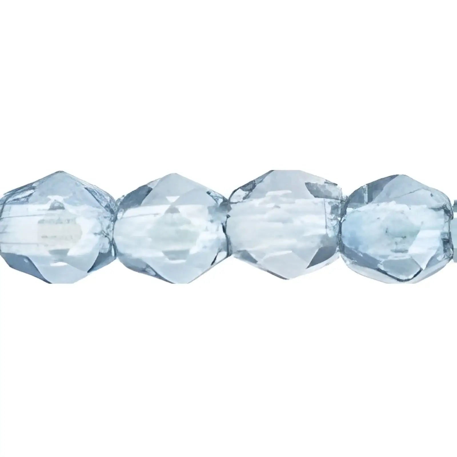 Fire Polish Beads, 3mm, Luster Transparent Blue, 50 pieces - The Argus Collection