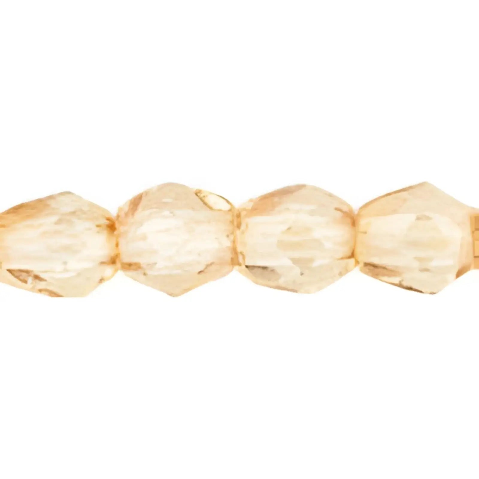 Fire Polish Beads, 3mm, Luster Transparent Champagne, 50 pieces - The Argus Collection