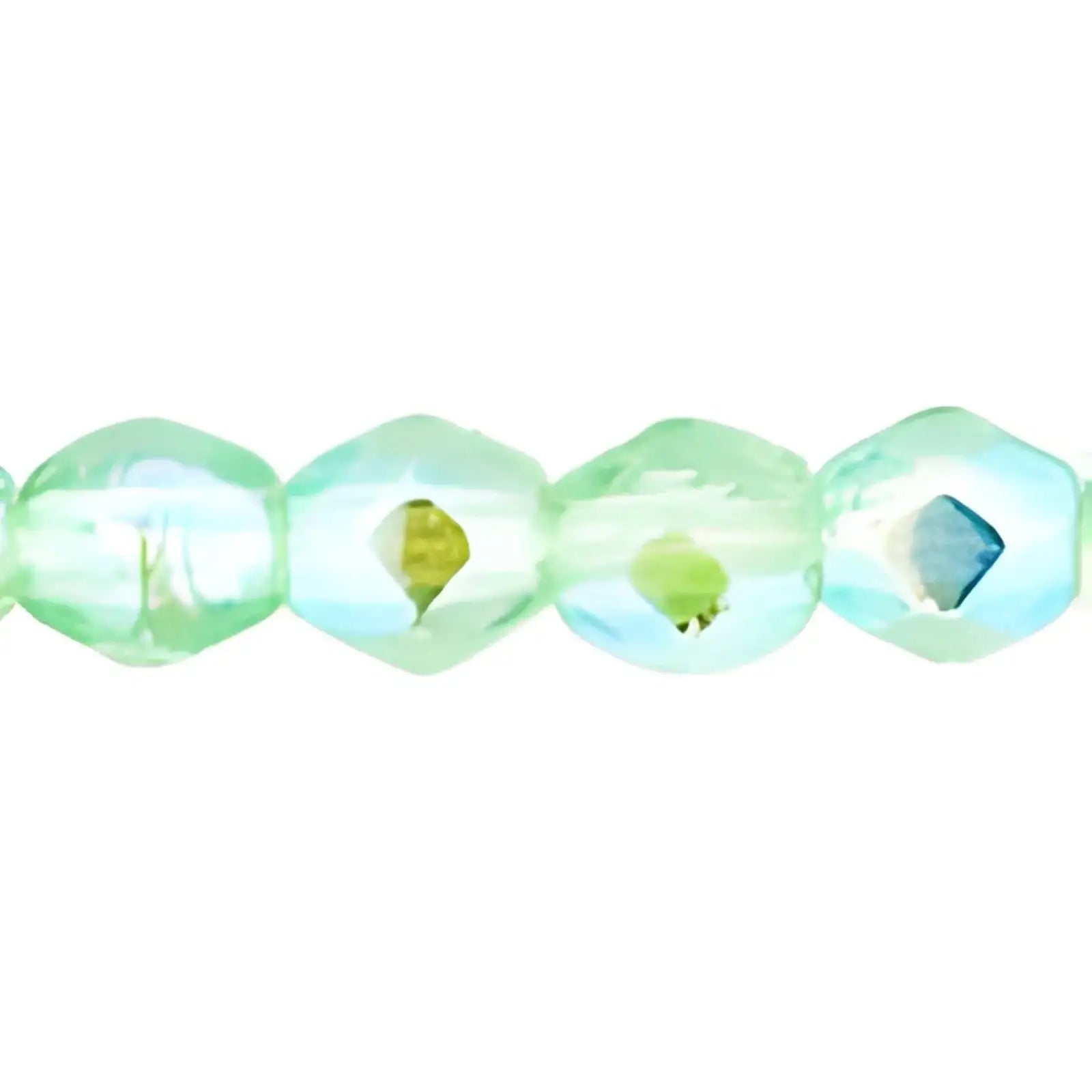 Fire Polish Beads, 3mm, Peridot AB, 50 pieces - The Argus Collection