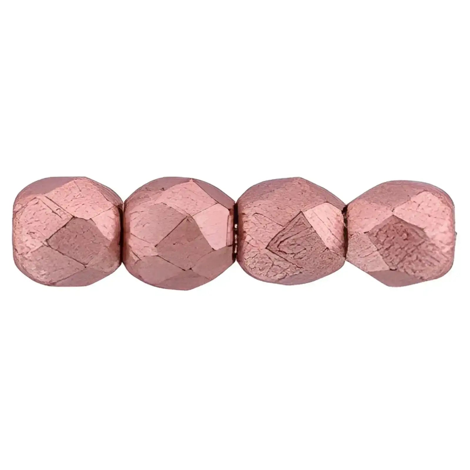 Fire Polish Beads, 3mm, Saturated Metallic Blooming Dahlia, 50 pieces - The Argus Collection