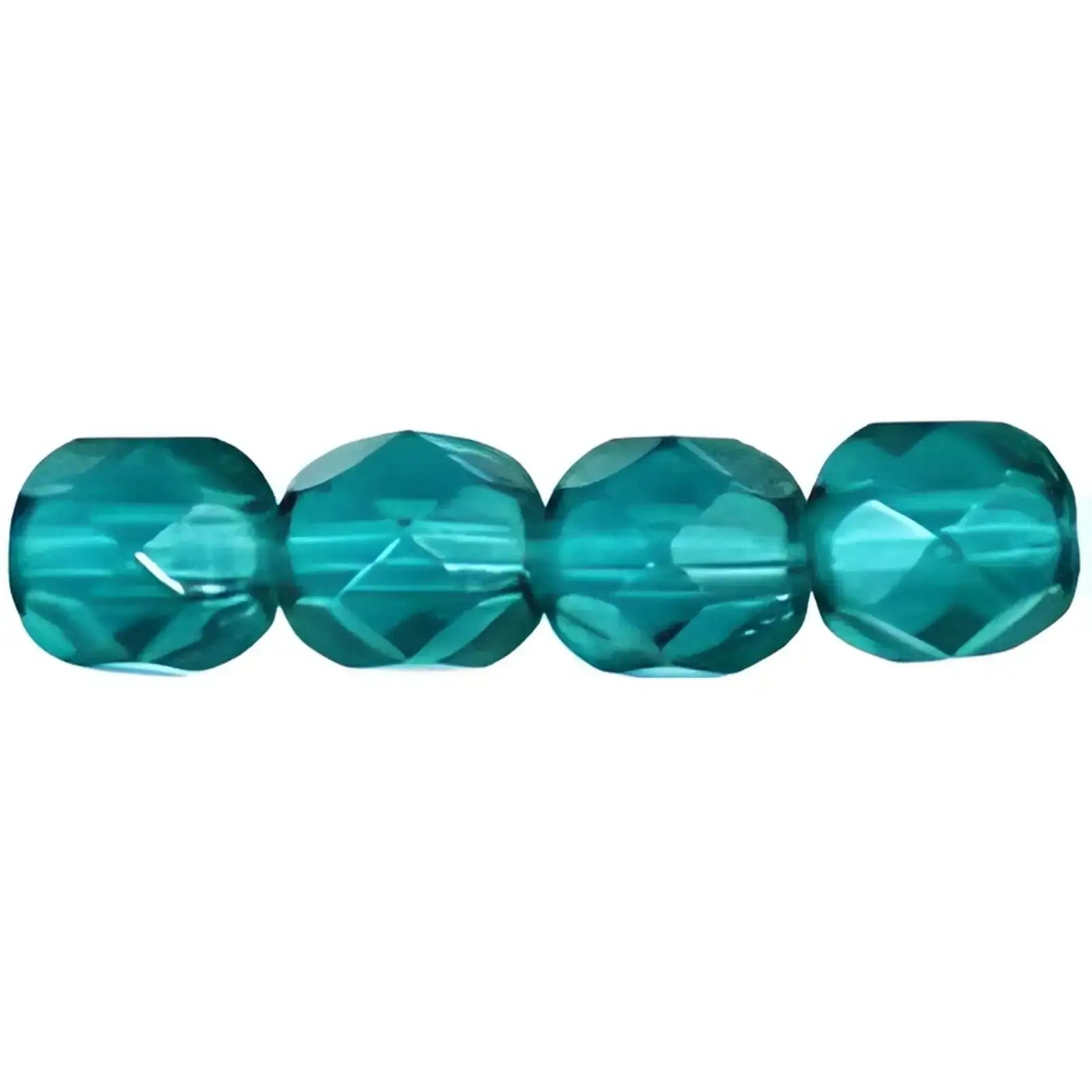 Fire Polish Beads, 3mm, Viridian, 50 pieces - The Argus Collection