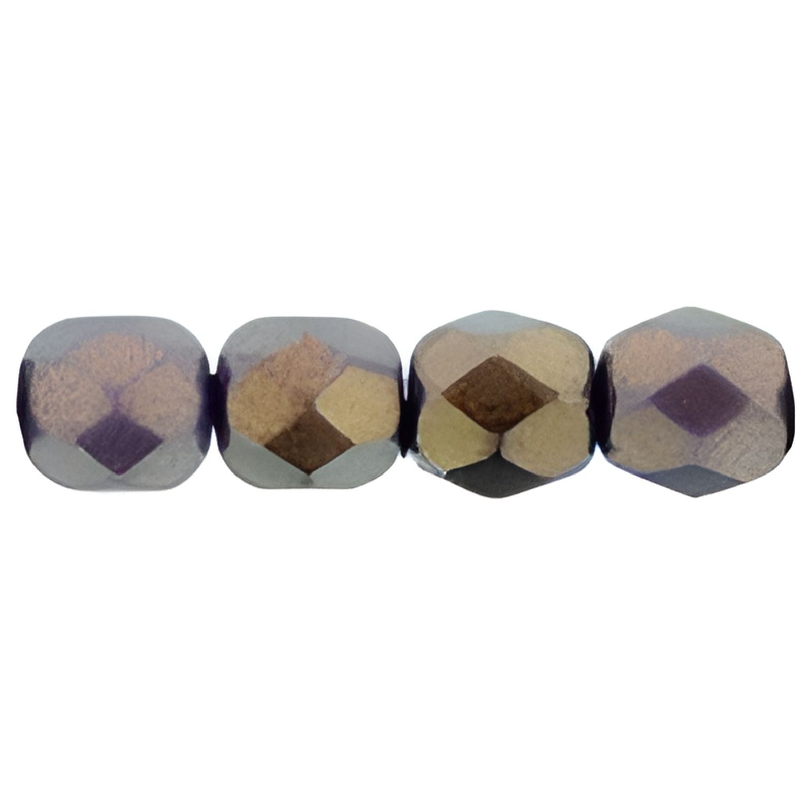 Fire Polish Beads, 4mm, Regal Halo Ethereal, 50 pieces