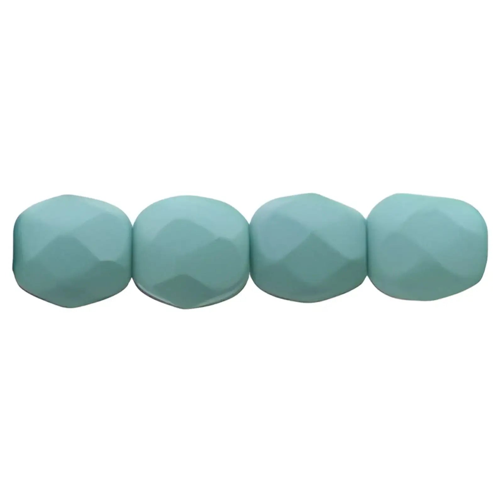 Fire Polish Beads, 4mm, Saturated Teal, 50 pieces - The Argus Collection