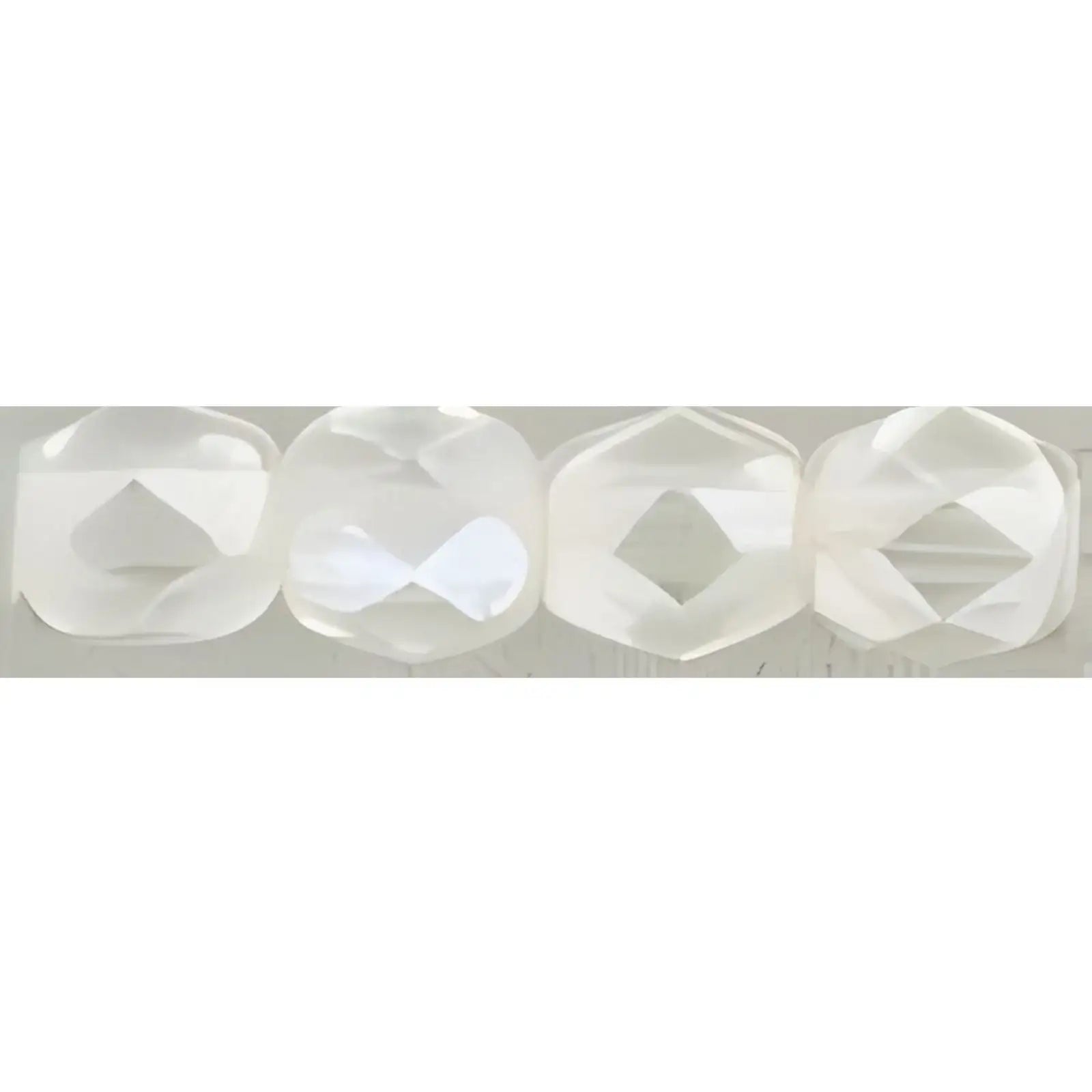 Fire Polish Beads, 4mm, Crystal Luster, 50 pieces - The Argus Collection